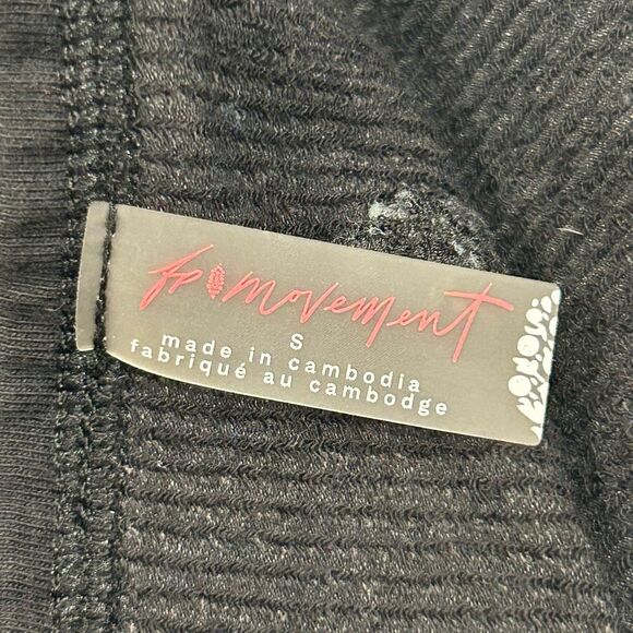 FP Movement Black Ribbed Double Strap Crop Cami Tank Top Small - Picture 3 of 6